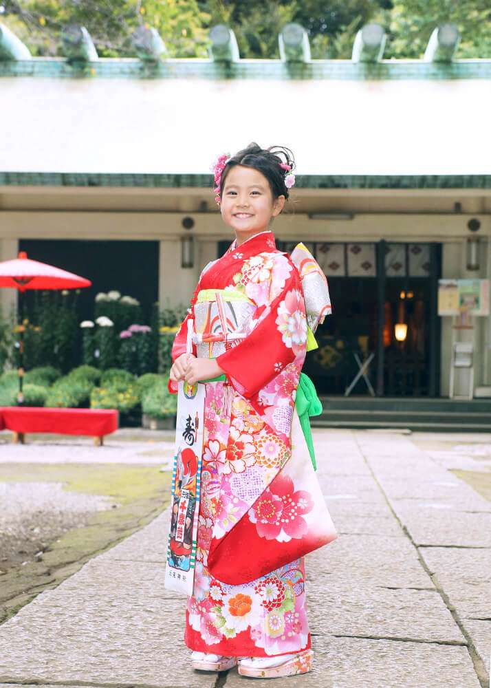 駒込天祖神社で7歳女の子の七五三