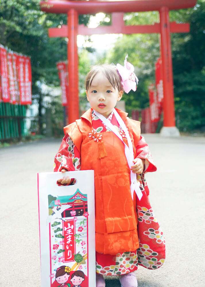 赤坂日枝神社で3歳女の子の七五三