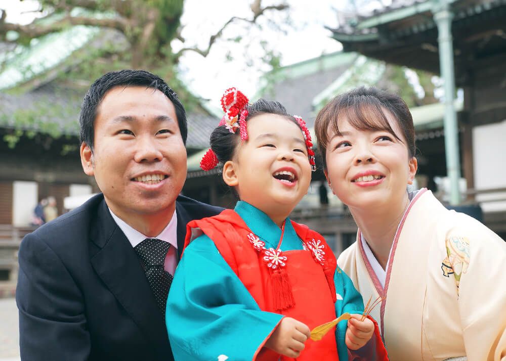 柴又帝釈天で女の子の七五三