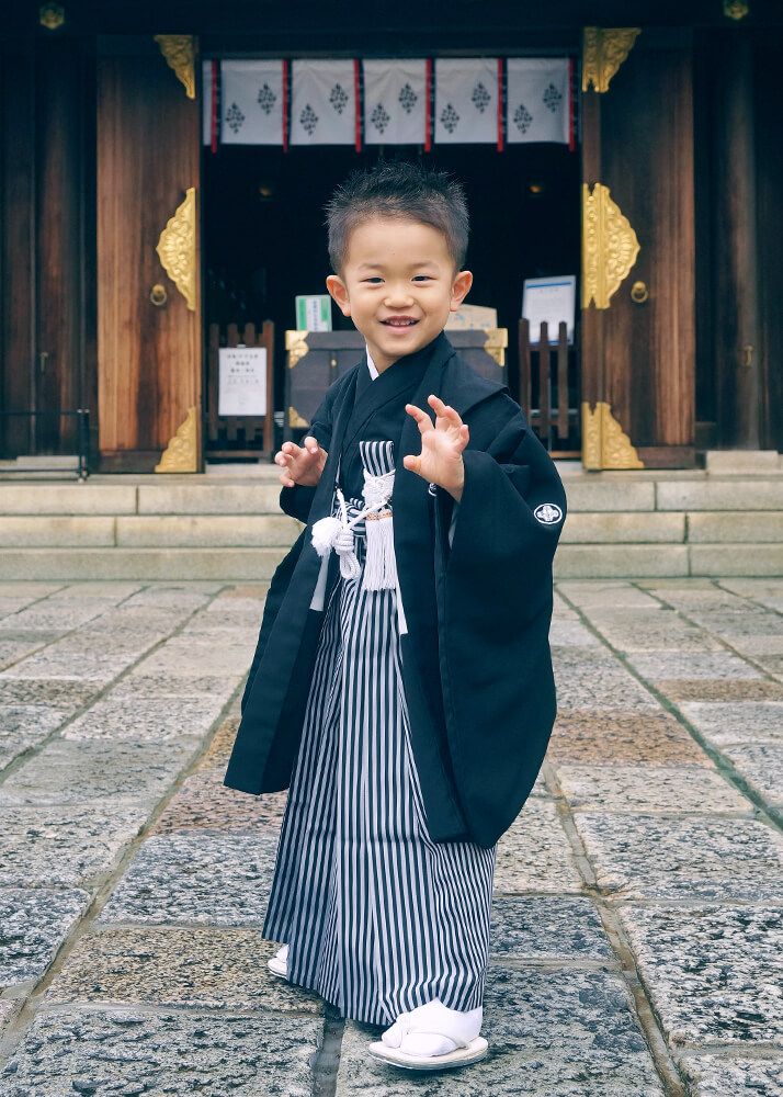 世田谷松陰神社で男の子の七五三