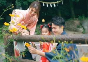 川越氷川神社で3歳女の子の七五三