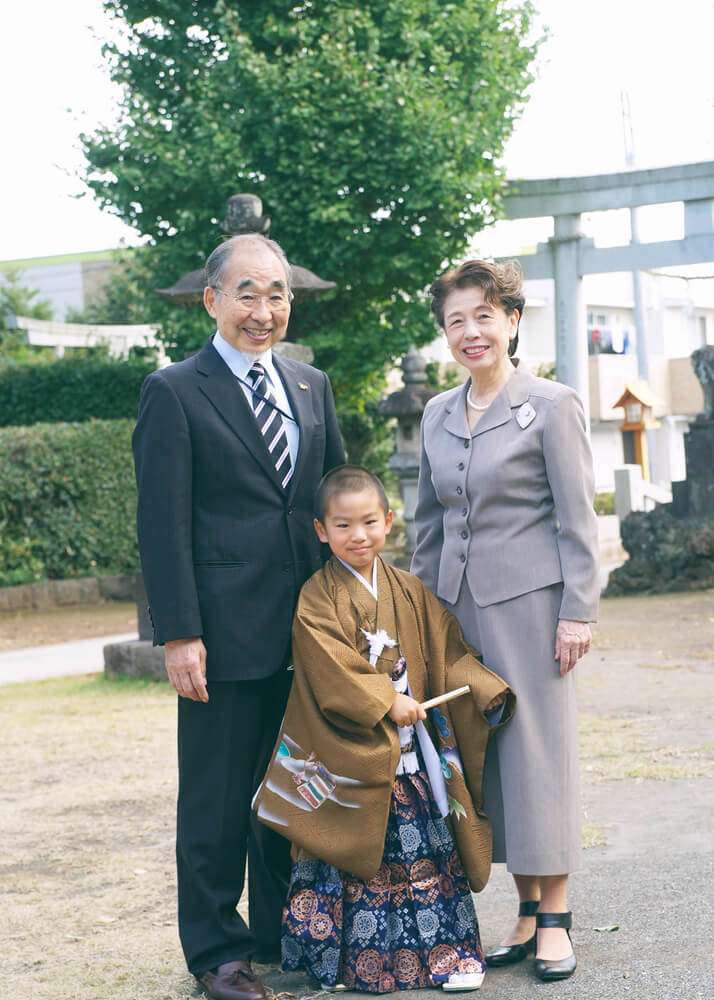 おじいちゃんとおばあちゃんとの七五三