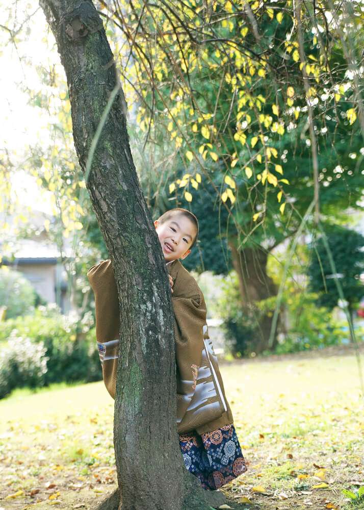 七五三の男の子の写真