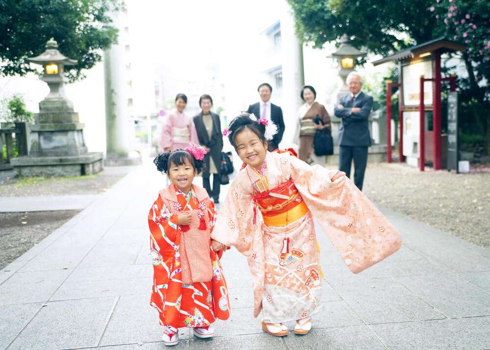 王子神社で姉妹の七五三