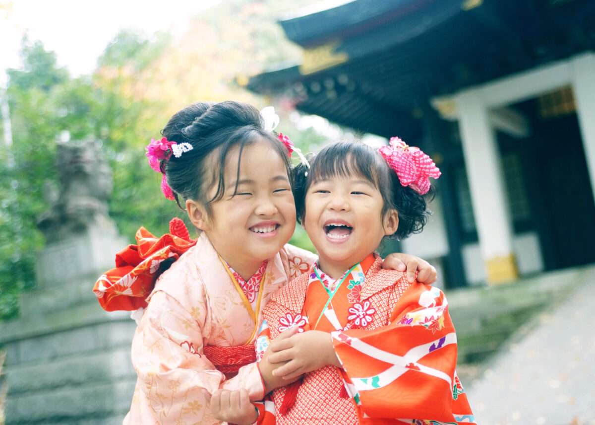 王子神社で姉妹の七五三