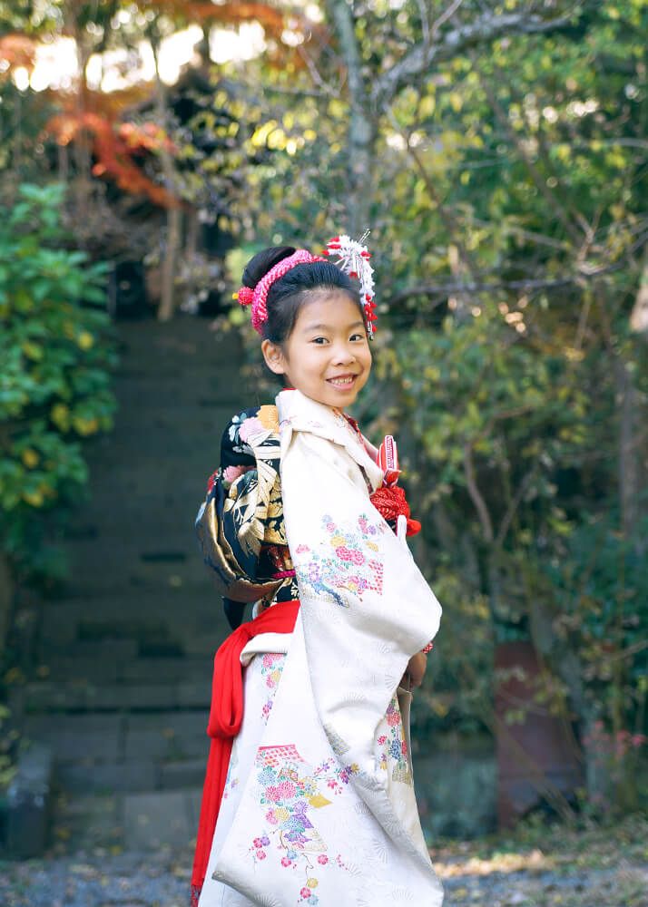 東向島白鬚神社で7歳女の子の七五三