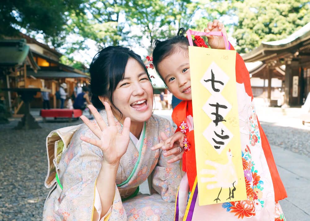 川越氷川神社で3歳女の子の七五三