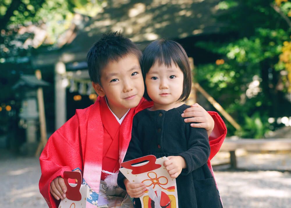 川越氷川神社で5歳男の子の七五三