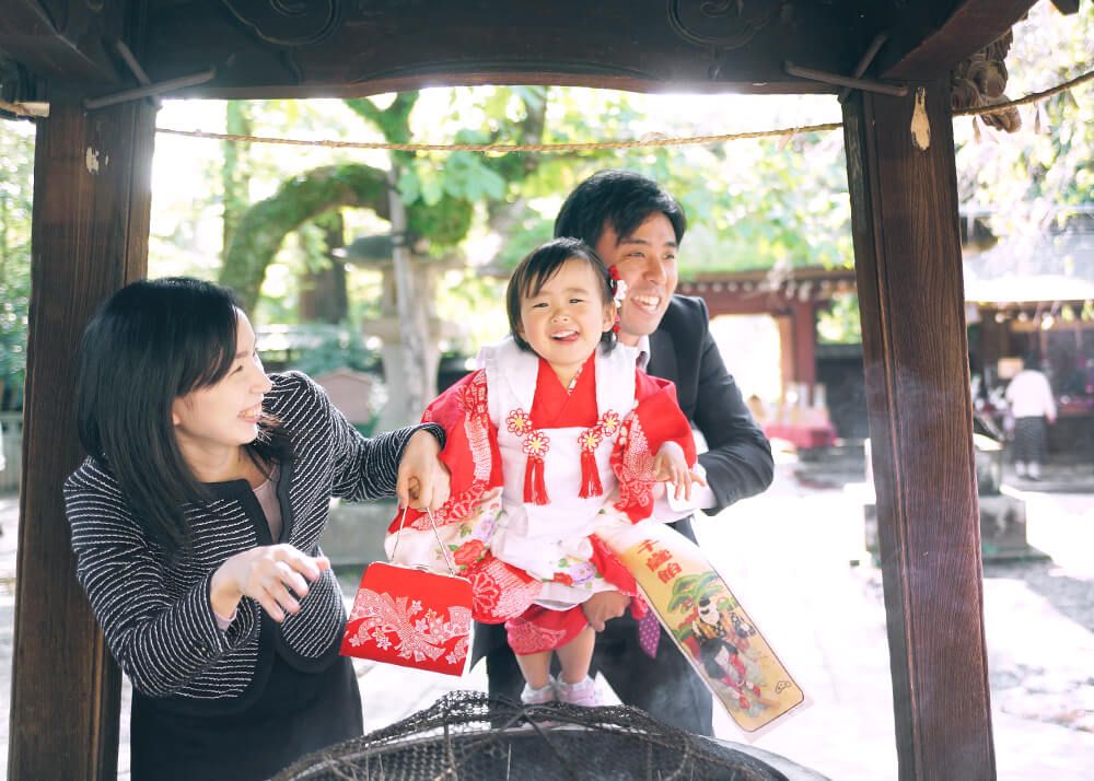 調布市深大寺で3歳女の子の七五三