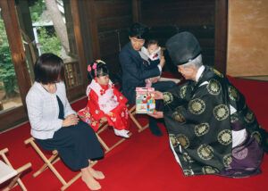 大田区洗足八幡神社で七五三のご祈祷