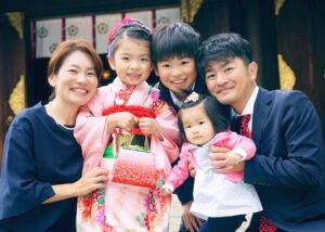 東京都世田谷区松陰神社で7歳女の子の七五三