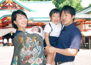 赤坂日枝神社で真夏のお宮参り